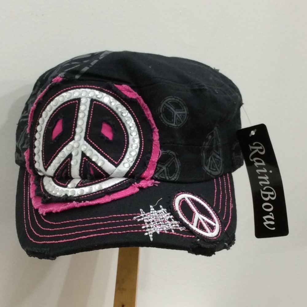 Raw Edge Hippie Style Blinged cap